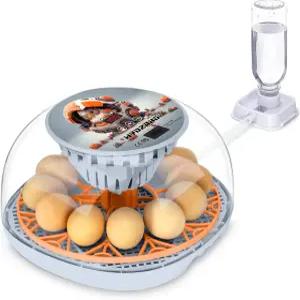 WYD2ANG 스마트 계란 부화기 자동 회전 기능 소형 가금류 오리 메추라기용 12구 온도 조절 디스플레이 해처