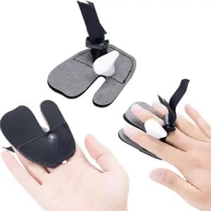 프리스폴로우 조절 가능한 이중층 양궁 핑거 가드 - 활 손 보호를 위한 탈착식 탭 사격 연습 및 경기에