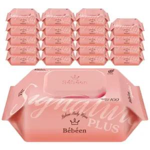 베베앙 시그니처 플러스 아기물티슈 캡형 100매 20팩