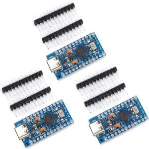 틸렌 로봇 타입-C 프로 마이크로 Atmega32U4 5V 16MHz 모듈 보드 USB 개발 컨트롤러 3pcs