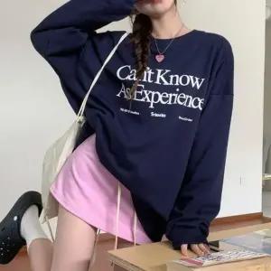 (색상 네이비)겨울티셔츠 맨투맨 라운드 네이비 티 티셔츠 긴팔 여성긴팔티 기모 겨울 여성