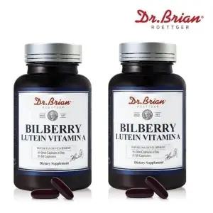 닥터브라이언 빌베리 루테인 비타민A 60캡슐 1+1총120캡슐 눈피로 마리골드 어두운 곳