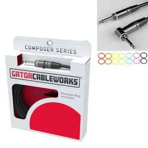 [하프클럽/]6m 베이스기타 악기 케이블 라이트앵글 타입 연결 장치