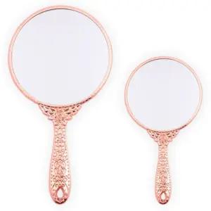 에이브 엔티크 공주 손거울 로즈골드(대) 화장 원형 메이크업 고급 꽃무늬