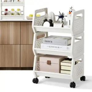 [하프클럽/]사무실 정리함 튼튼한 모듈형 수납장 3단 틈새 정리 수납소품