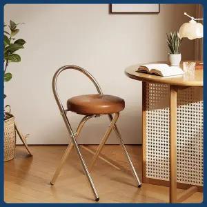 원목의자 우드췌어 의자 식탁 나무 목재 다이닝 현대 호환 스타일 - 패드가 있는 스테인리스 접이식 미니