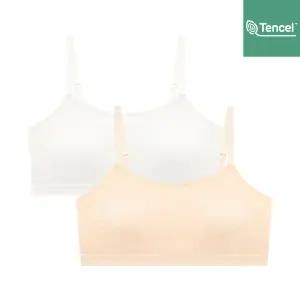 [수아팜] [2컬러] 주니어 2단계 순수 모달 스포츠 브라 끈나시형 2매 세트