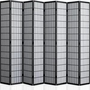 웰퍼기어 8 패널 쇼지 스크린 방 칸막이 접이식 프라이버시 및 장식용 분리용 벽 가정용 일본식