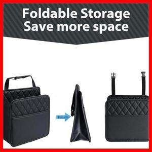 PU 가죽 다기능 자동차 시트 수납 가방 걸이식 등받이 티슈 물컵 홀더 휴대용 쓰레기통 뒷좌석 정리함