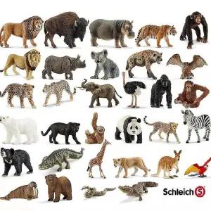 슐라이히 동물 피규어 세트 장난감 공룡 기린 호랑이