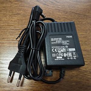 PS24E 출력 12V 400mA 2m 길이 전원 공급 장치 충전기 슈어 무선 마이크 어댑터 EU 플러그 AC 100-240V