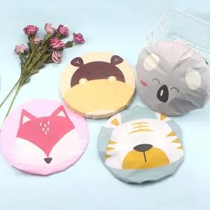 애니멀 샤워 헤어캡 사우나 방수 반영구 스판 밴딩 gmT4+2Orj