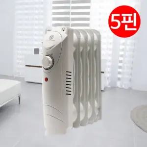 핌핀105M/5핀 미니 라디에이터 화장실 난방기 욕실 히터 전기 난로 동파방지