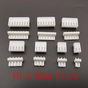 20Pcs JST VH 3.96mm 피치 하우징 커넥터 VH3.96 2345678 핀 스트레이트 수 플매트 카펫 러그 암 소켓 흰색