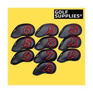 서플라이스 자석 아이언커버 10개 세트 골프채 헤드 웨지 보호 클럽 풀세트