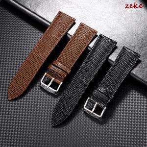 도마뱀 무늬 천연 가죽 시계줄 14mm 16mm 18mm 19mm 20mm 21mm 22mm 교체용 팔찌 벨트 남녀 시계 액세서리
