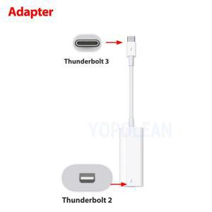 Thunderbolt 3 USB-C to 2 어댑터 컨버터 케이블 A1790 MMEL2AM/A 애플 맥북 프로 에어 디스플레이 미니