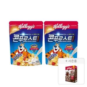 켈로그 콘푸로스트 600g, 2개 + 증정(첵스초코 쿠키앤크림 120g, 1개)