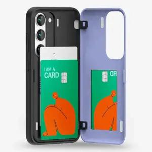 거울 스티커 + 카드 2장 수납 갤럭시 A36 퀀텀6 케이스 마그네틱 도어 범퍼 핸드폰 A366 A566 5G 자급제