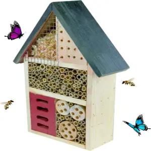 클레버 가든 나무 곤충 집과 호텔 벌 나비 무당벌레 등을 끌어들이는 자연 벌레 서식지 중형