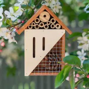 벌레 방갈로 벌 새 무당벌레 나비 - 매달린 나무 새의 집 벌새를 위한 야외 파랑새와 핀치 카디널 송버드