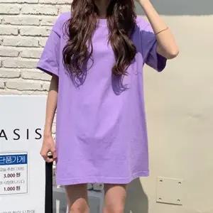 여성 레이어드 이너 라운드 오버핏 반팔티