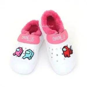 어몽어스 점프 방한 실내화 캐릭터 여아 학생 털신발