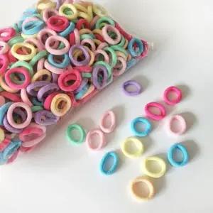 초대용량 500개 파스텔 헤어밴드 컬러 헤어고무줄 링