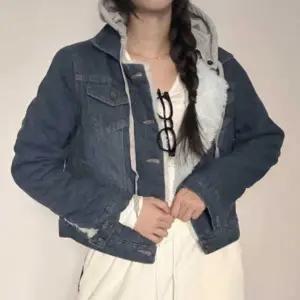 청자켓 여성 여자 겨울 털 안감 캐주얼 후드 청 데님 숏 자켓 점퍼 아우터