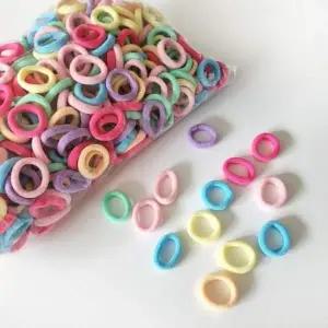 초대용량 500개 파스텔 헤어밴드 컬러 헤어고무줄 링