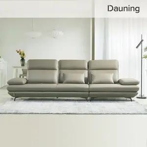 [다우닝]플랫 4인 스윙 전체 천연가죽 소파