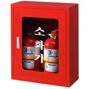 학교 호텔 빌딩 관공서 사무실 안전잠금 2구 철제 소화기보관함 병원 실험실