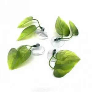 휴식터 인조잎 베타 어항 2개 침대 묶음 장식품 꾸미