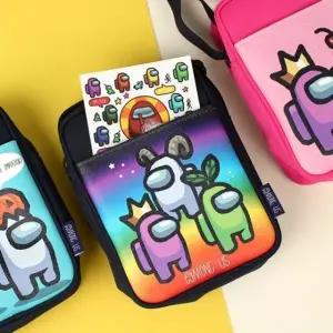 ( )어몽어스 사각 크로스백 파우치_무지개 삼총사