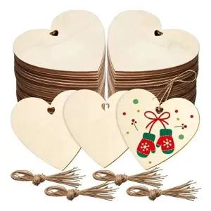 WL 우드 나무 하트 태그 이름표 10P 키링재료 공방제작