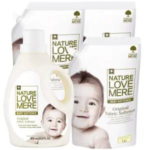 네이쳐러브메레 아기섬유유연제 용기형 1800ml 1개 + 리필형 1300ml 3팩