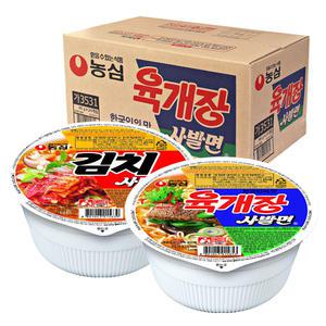 농심 육개장사발면 / 김치사발면 24입 컵라면