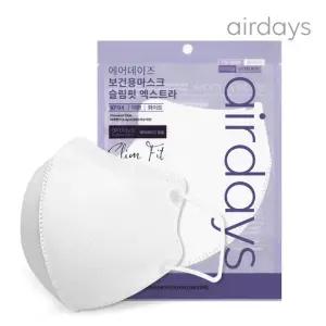 에어데이즈 슬림핏 KF94 마스크 엑스트라 대형 50매 화이트