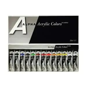 알파색채 실버 아크릴물감 20ml 13색 세트