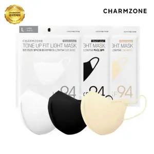 참존 톤업핏 블랙라벨 라이트 KF94 마스크 대형 25매