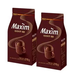 동서 맥심 아라비카 100 리필커피 270g 2개 블랙 알커피