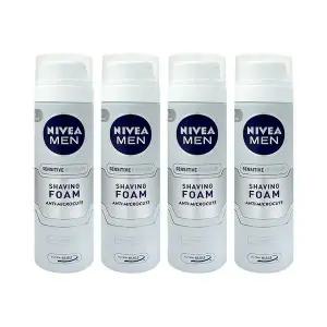 니베아 맨 센서티브 리커버리 쉐이빙폼 면도크림 200ml 4개