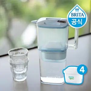 브리타 정수기 리켈리 2.2L 블루 + 총필터 4입