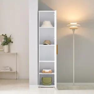 아트박스/인터데코 거울도어 수납장 옷장 선반장 틈새수납장 40cm