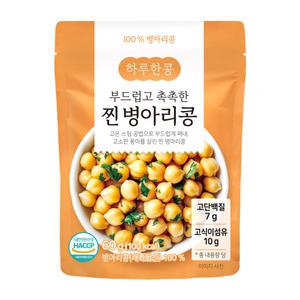 두보식품 찐 병아리콩 60g 50봉 대용량 단백질 식이섬유 간편식 스낵 과자 아침대용 콩 소포장 가정용