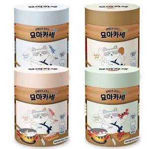 펫모닝 묘마카세 크리미 게살/연어/참치/치킨 60p 고양이 간식
