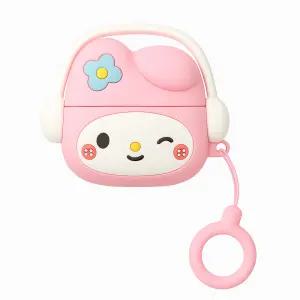 갤럭시버즈3 / 갤럭시 버즈3 프로 팬더 헤드셋 핑크 토끼 실리콘 케이스