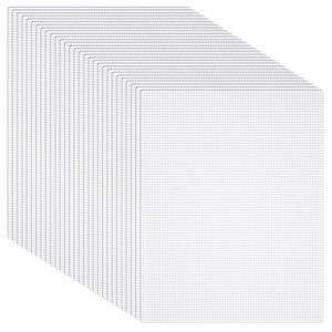 30Pcs 7 카운트 플라스틱 캔버스 시트 10.5 x 13.5 인치 메시 자수, 아크릴 실 제작, 니트 및 코바늘 뜨개질 프로젝트용 크로스 니들포인트 그리드