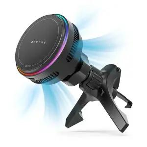 [링케] 맥세이프 Qi2 25W 펠티어 마그네틱 차량용 핸드폰 고속 무선 충전 거치대 냉각 쿨링 LED