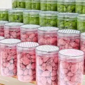 원통형 포장 케이스 통 포장 50개 S 쿠키 디저트 쿠키 용기 호두정과